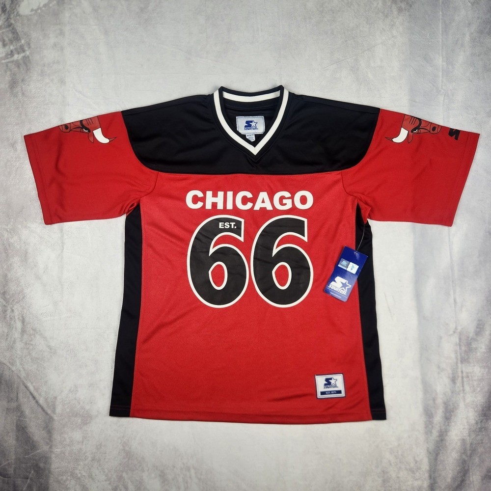 NBA Chicago Bulls‎ Starter Jersey Size Medium Red And Black Men's Team Logo New